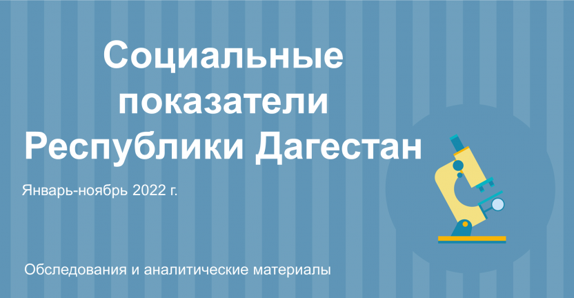 Социальные показатели Республики Дагестан за ноябрь 2022г.